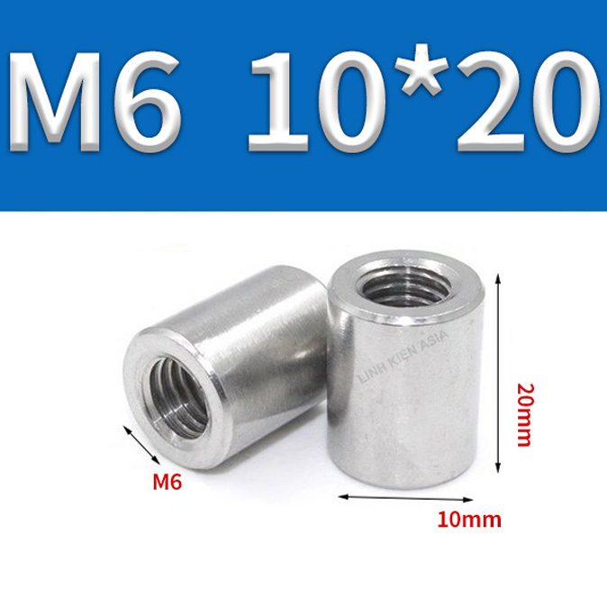 Khớp NỐI TRÒN nối ren trong inox 304 gia công chính xác