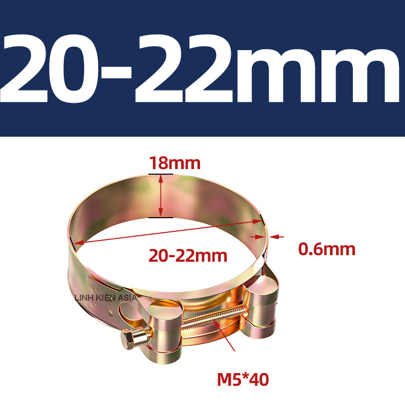 Vòng siết ống mạ kẽm chắc chắn, kẹp ống chịu lực sắt dày