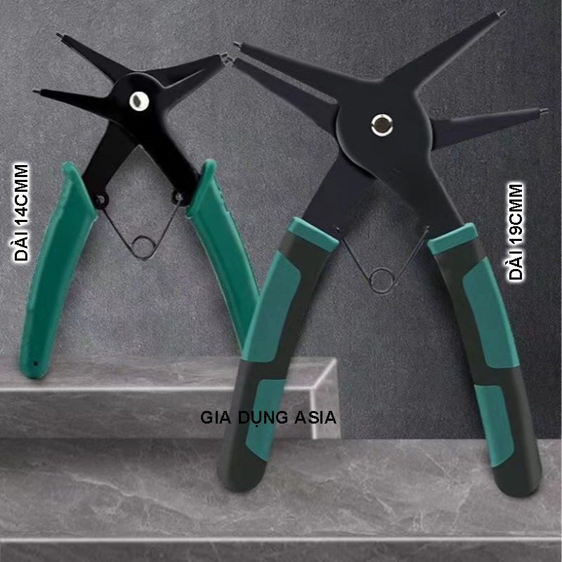 Kìm kết hợp mở phe trong và ngoài đa năng, kềm tháo lắp vòng chặn phe gài