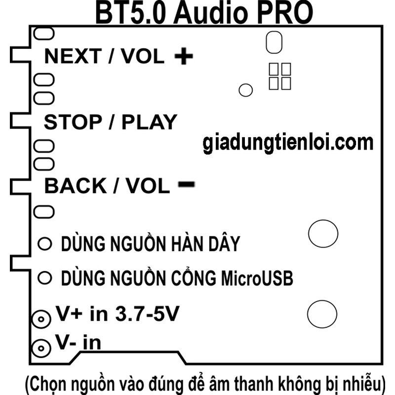 Bảng mạch thu tín hiệu MP3 Bluetooth 5.0 mạch giải mã âm thanh không dây