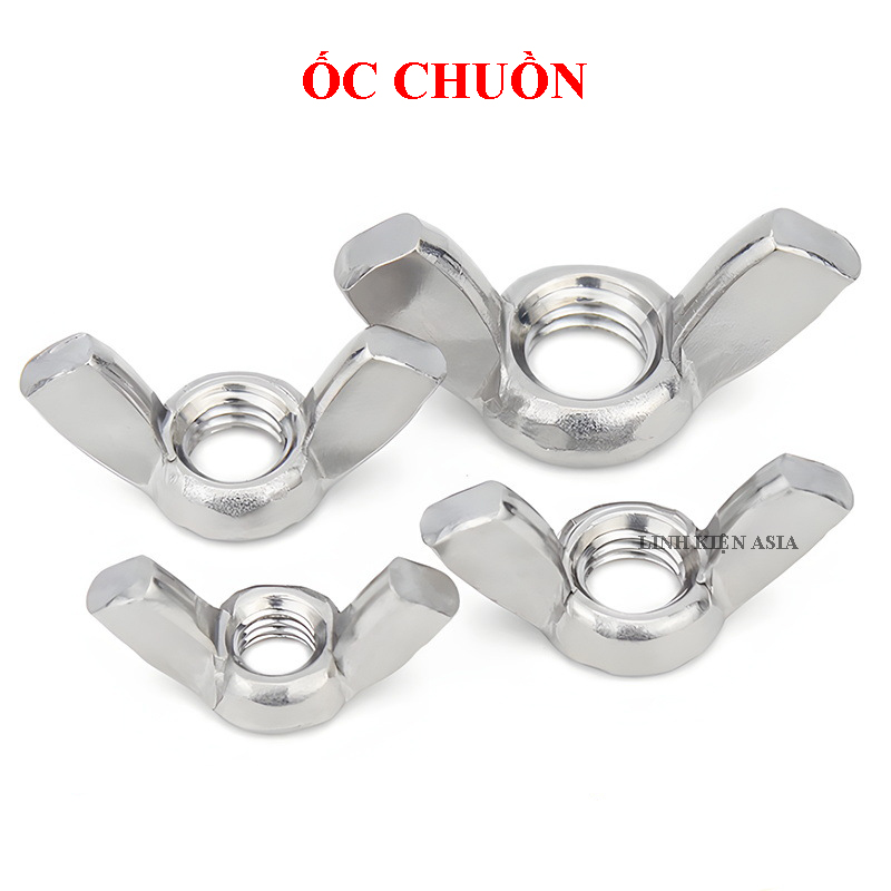 Đai ốc cánh chuồn vặn vít bằng tay inox không gỉ inox 304