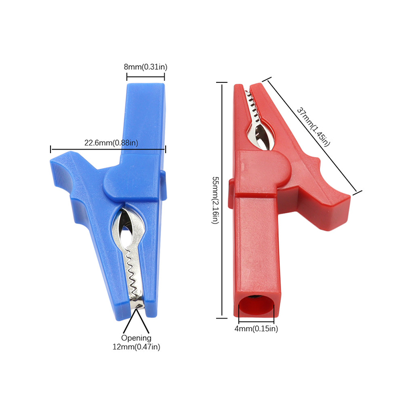Kẹp số 1 bọc nhựa an toàn dài 55mm - đuôi lỗ 4mm