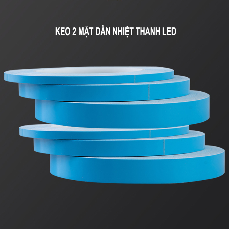 Cuộn băng keo 2 mặt DẪN NHIỆT dài 25 mét dán linh kiện, đèn LED