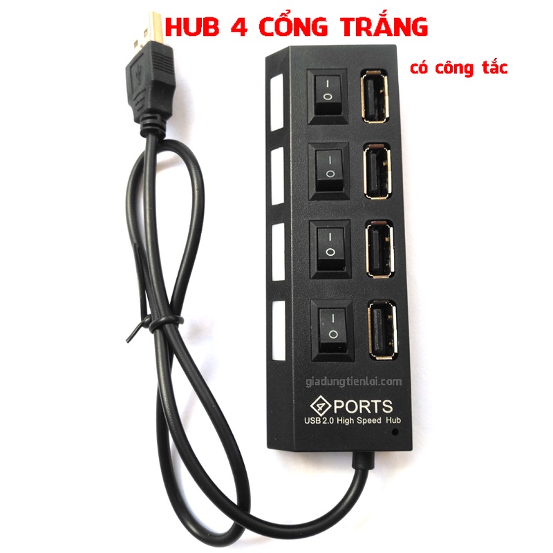 Bộ Chia USB 4 Cổng - hub USB2.0 tốc độ cao dễ dàng sử dụng