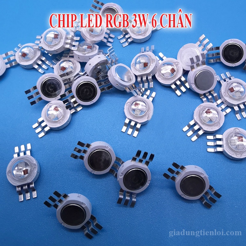 Chip led luxeon 3W-9W RGB 6 chân, led 3 in 1 siêu sáng