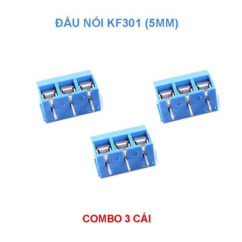 Combo 3 giắc nối dây nguồn domino KF126 KF128 KF301 vặn vít cố định
