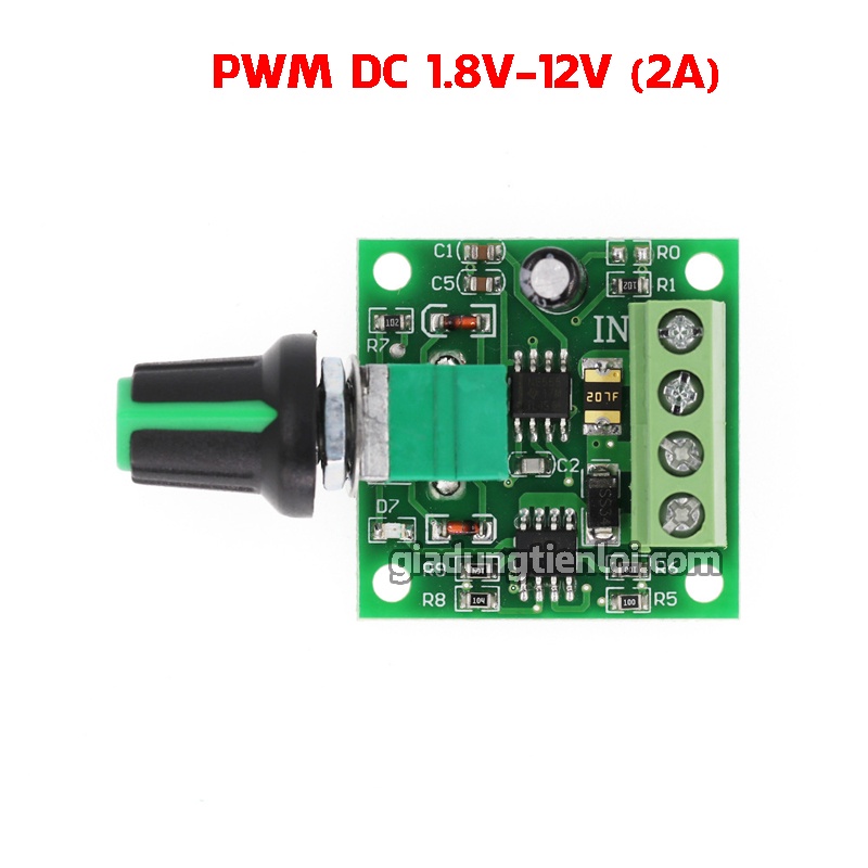 Bộ điều khiển tốc độ động cơ PWM DC 2A-5A-10A-20A Bộ điều chỉnh tốc độ LED Dimmer