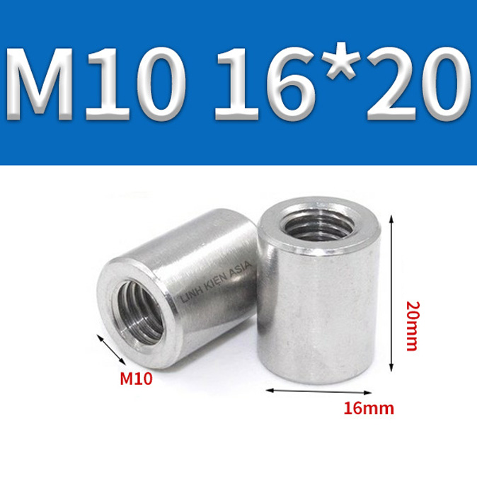 Khớp NỐI TRÒN nối ren trong inox 304 gia công chính xác