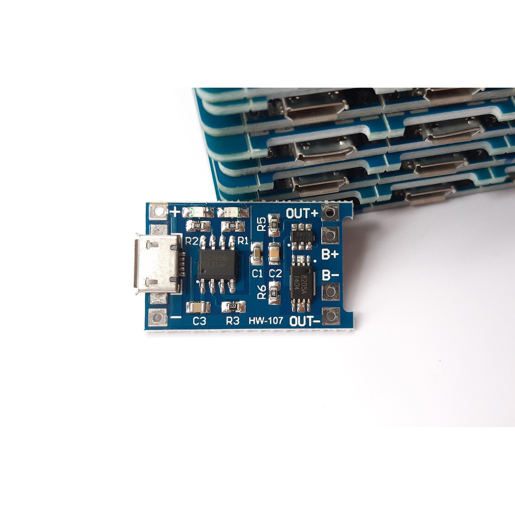 Mạch Sạc Pin Lithium - Li-ion - 18650 TP4056 cổng MicroUSB
