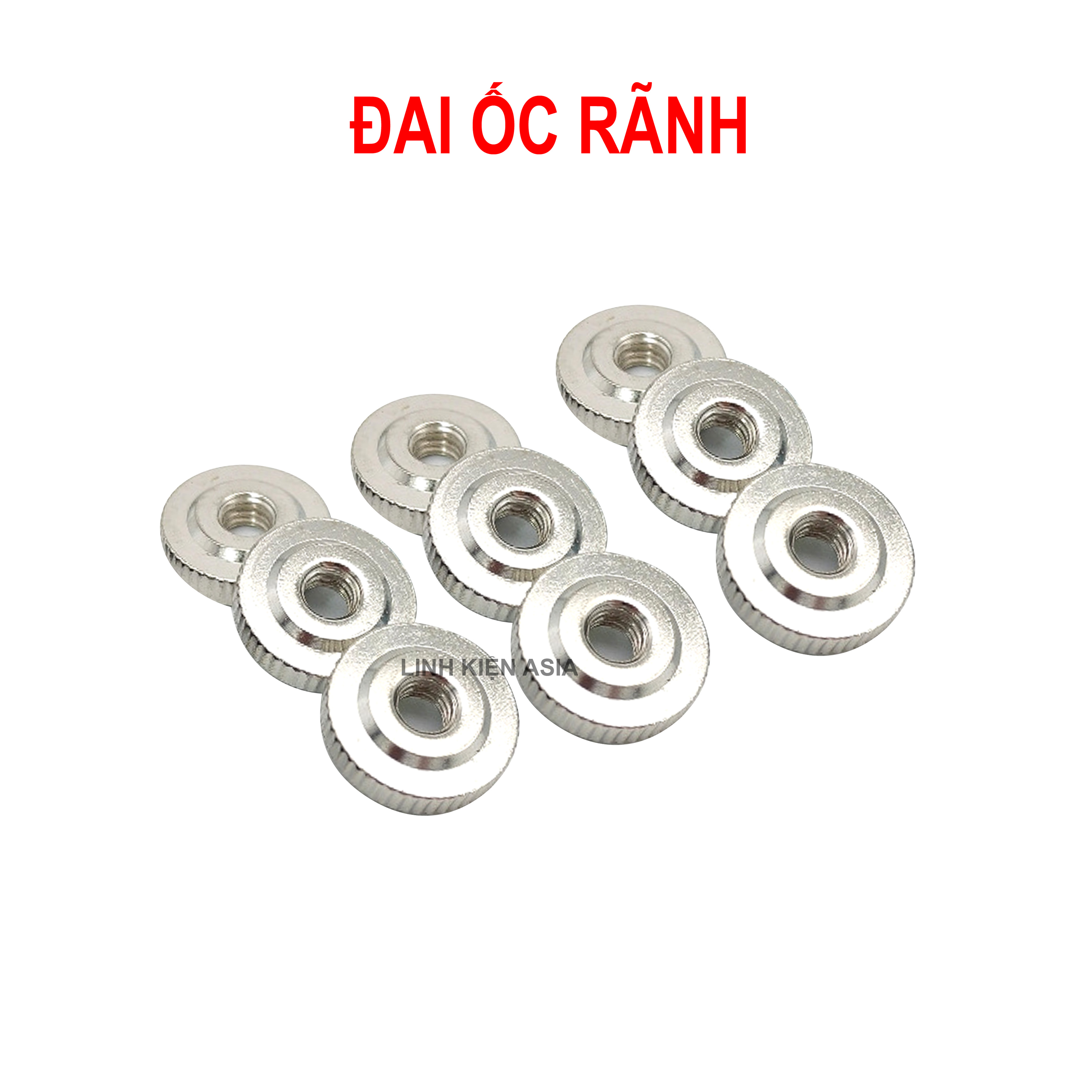 Đai ốc có RÃNH vặn tay GB807 chất liệu thép mạ kẽm