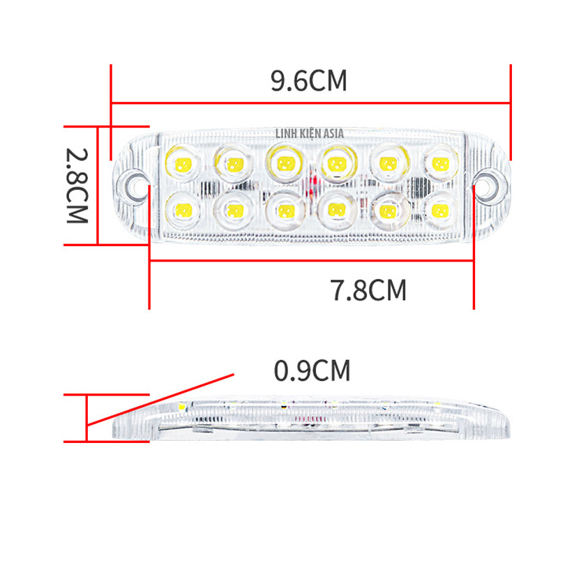 Đèn led cảnh báo nhiều màu sắc auto 12-80V đèn chớp flash độ sáng cao
