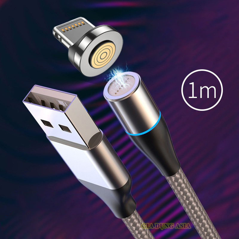 Cáp dữ liệu 7 lõi - sạc nhanh 3A - dây nam châm kết nối điện thoại