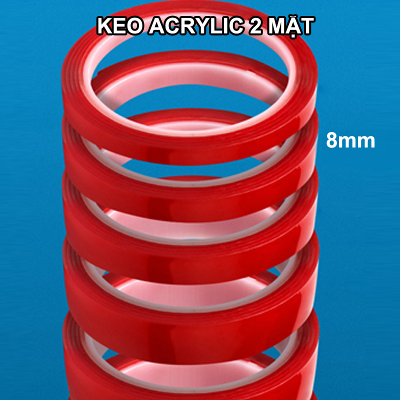 Băng keo 2 mặt Acrylic trong suốt siêu dính không thấm nước