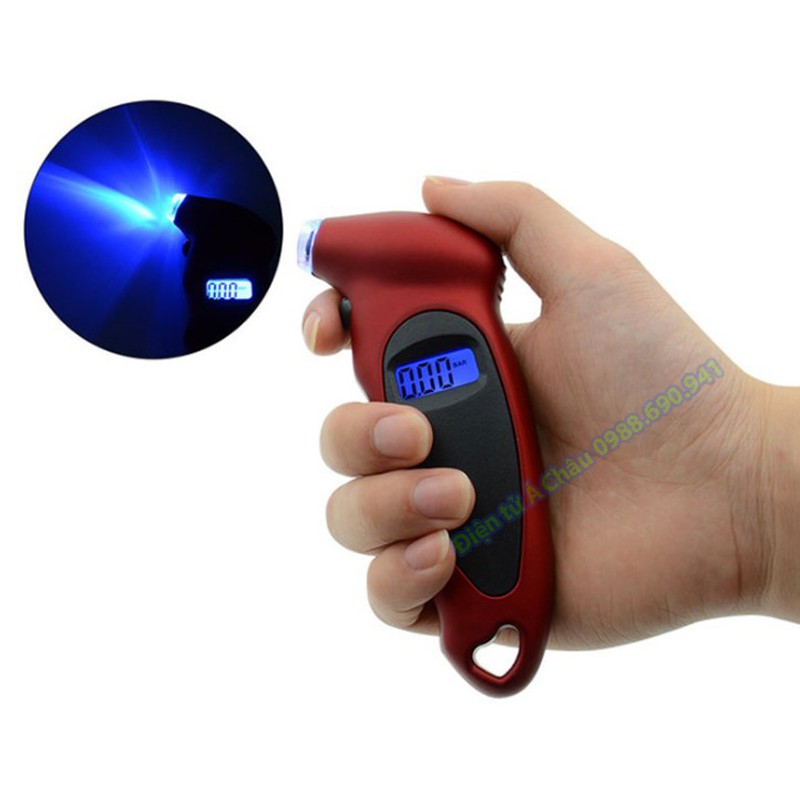 Đồng hồ đo áp suất lốp xe ô tô, xe máy màn hình kỹ thuật số tiện dụng