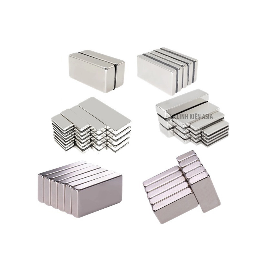 Nam châm NdFeB hình chữ nhật N33-52 sắt boron có độ từ tính mạnh