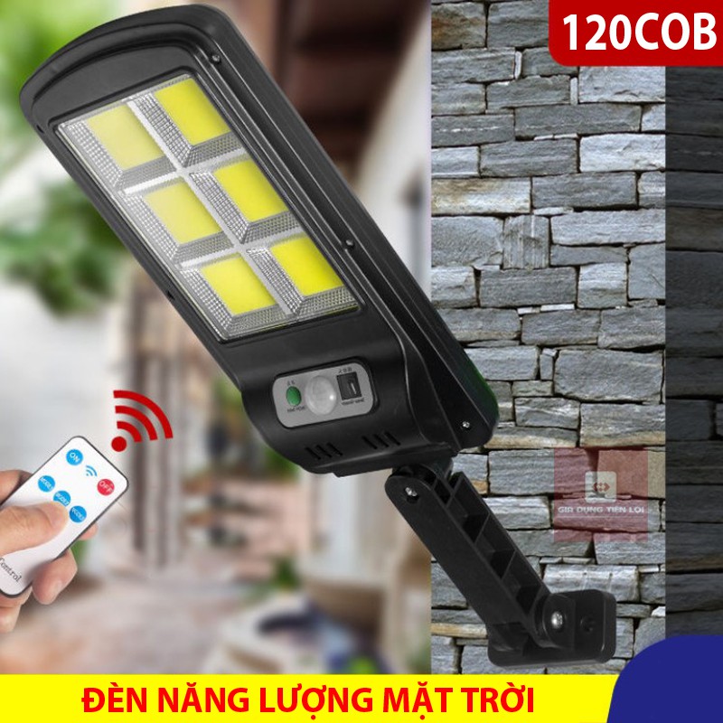 Đèn led năng lượng mặt trời 120COB - 72COB - 3 chế độ sáng - cảm biến chuyển động