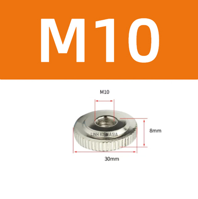 Đai ốc có RÃNH vặn tay GB807 chất liệu thép mạ kẽm