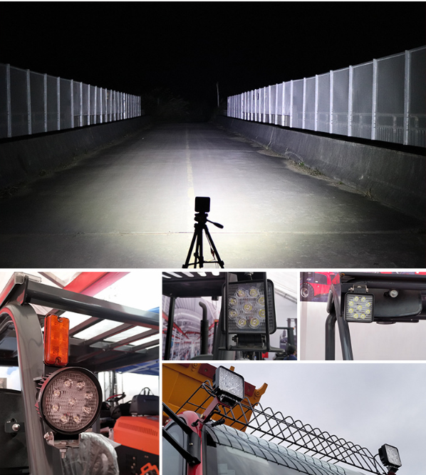 Đèn pha led 12-80V 27W (9 bóng led) dùng cho xe hơi, xe nâng, xe xúc