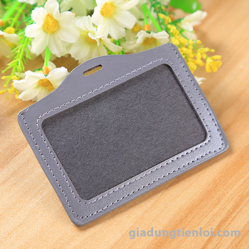 Bao Da đựng thẻ ngang 5.4x8.5 - thẻ đeo bằng da 1 mặt NGANG