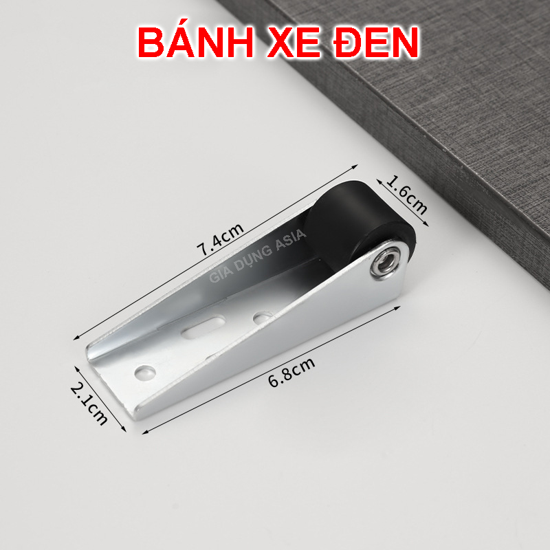 Giá đỡ có bánh xe có 4 lỗ vặn vít phụ kiện hộc kéo, tủ kéo, kệ di động