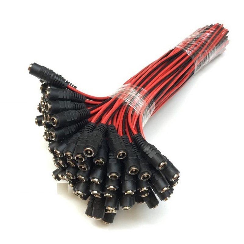 Dây nguồn giắc DC5.5x2.1 đực cái - kẹp cá sấu 3.5cm