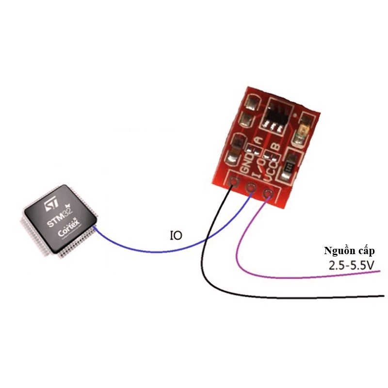 COMBO 5 Nút cảm ứng điện dung 1 chạm TTP223 - Touch Sensor