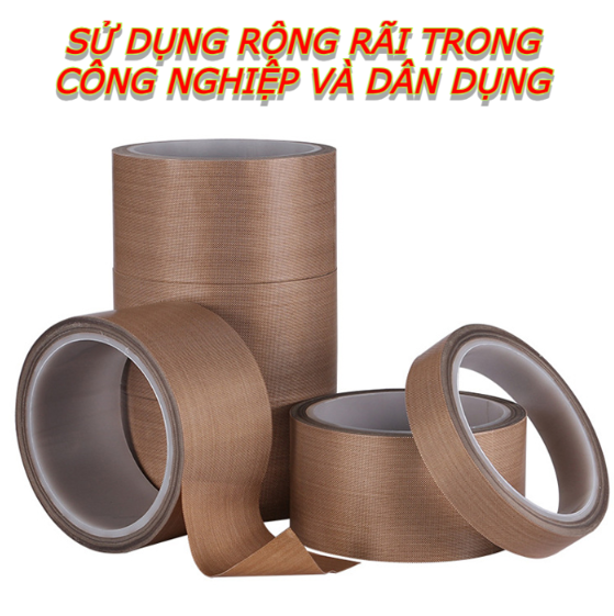 Băng keo TEFLON chống mài mòn, cách nhiệt cao đến 300 độ C dày 0,18mm
