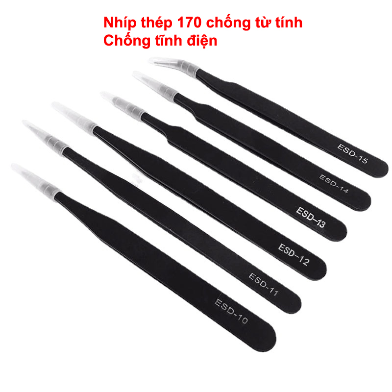 Nhíp thép 170 chống từ tính - nhíp chống tĩnh điện không gỉ đàn hồi cao