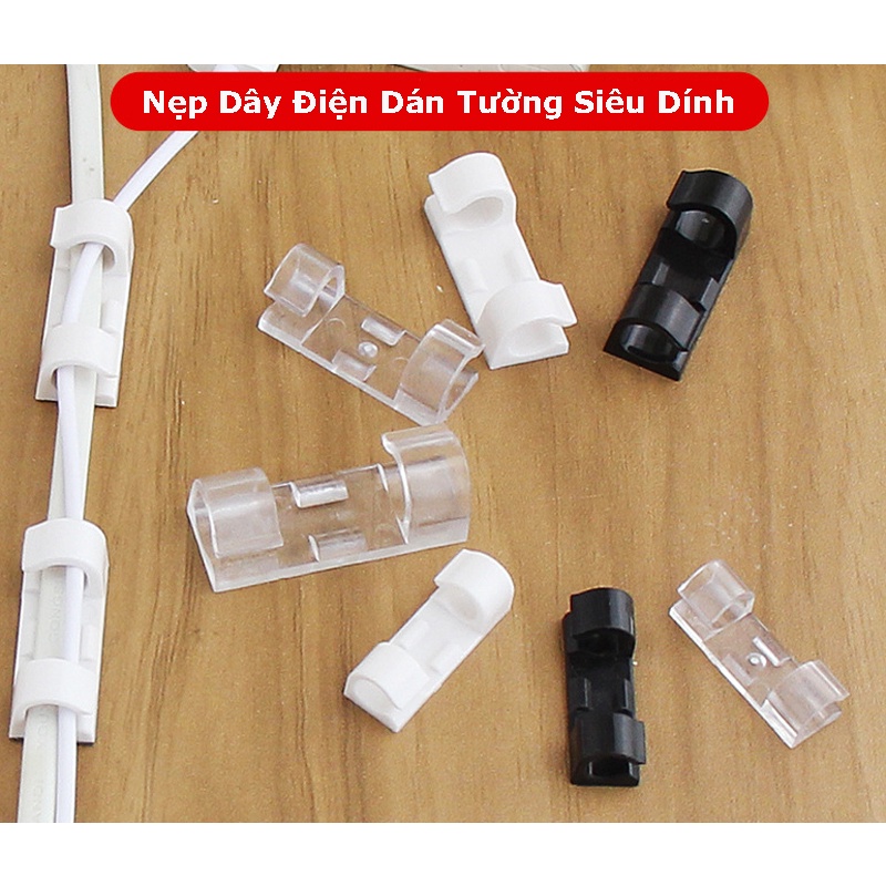 Combo 20 Nẹp Dây Điện Dán Tường Siêu Dính