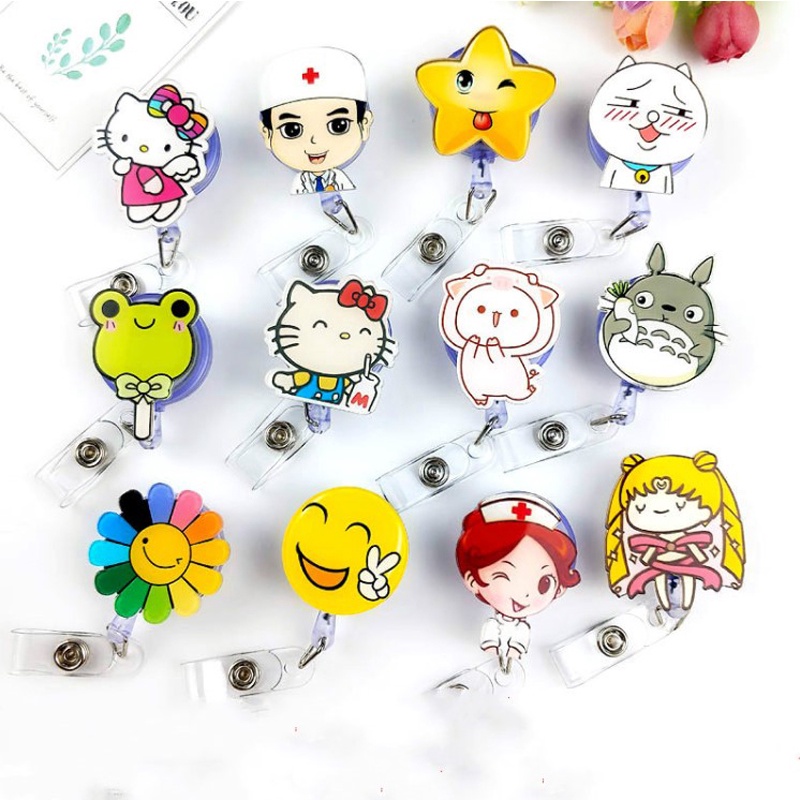 Combo 5 Kẹp thẻ đeo bảng tên Bác sĩ, Điều Dưỡng, Dược sỹ, y tế