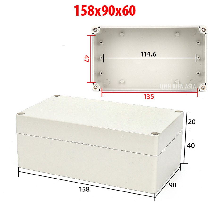 Hộp nhựa có ron chống nước chế loa bluetooth - nhựa ABS siêu bền