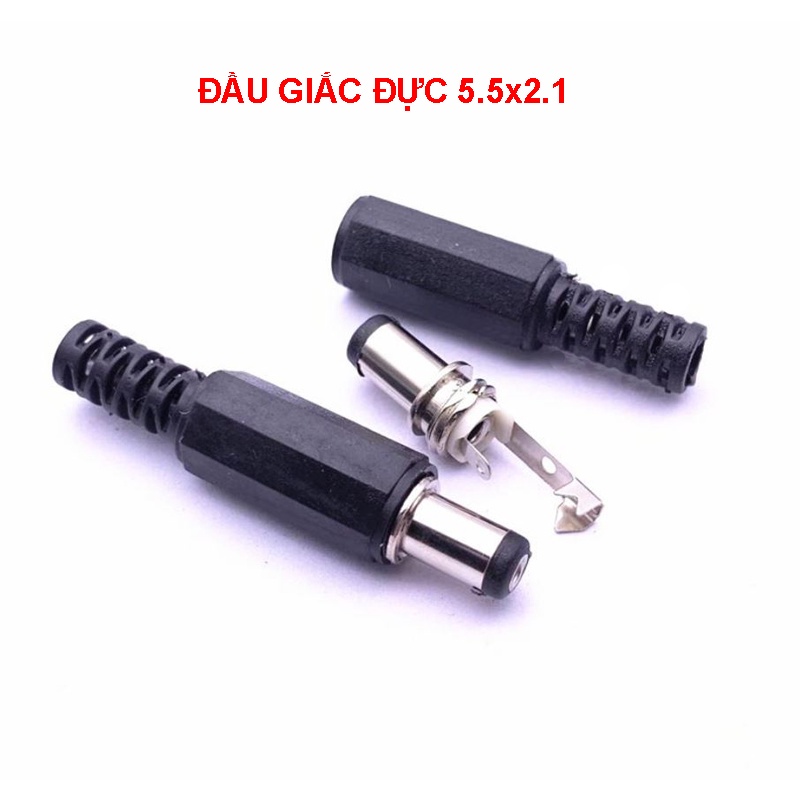 Combo 5 Đầu giắc DC5509 5.5x2.1mm 5.5x2.5mm 3.5x1.3mm - chân nối DC