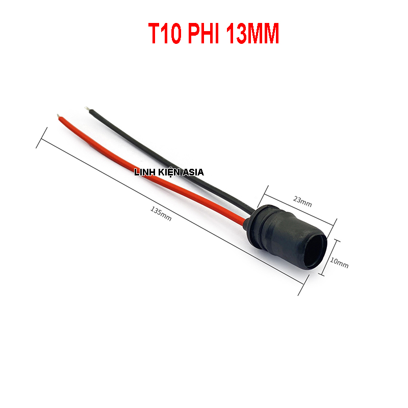 Đuôi đèn T10 lắp đèn Xi nhan, đờ mi xe máy, trang trí đèn nội thất ô tô