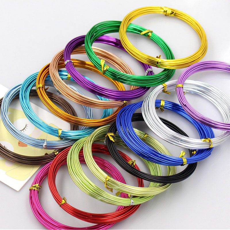 Cuộn 5 mét dây nhôm uốn làm mỹ thuật handmade màu sắc đa dạng