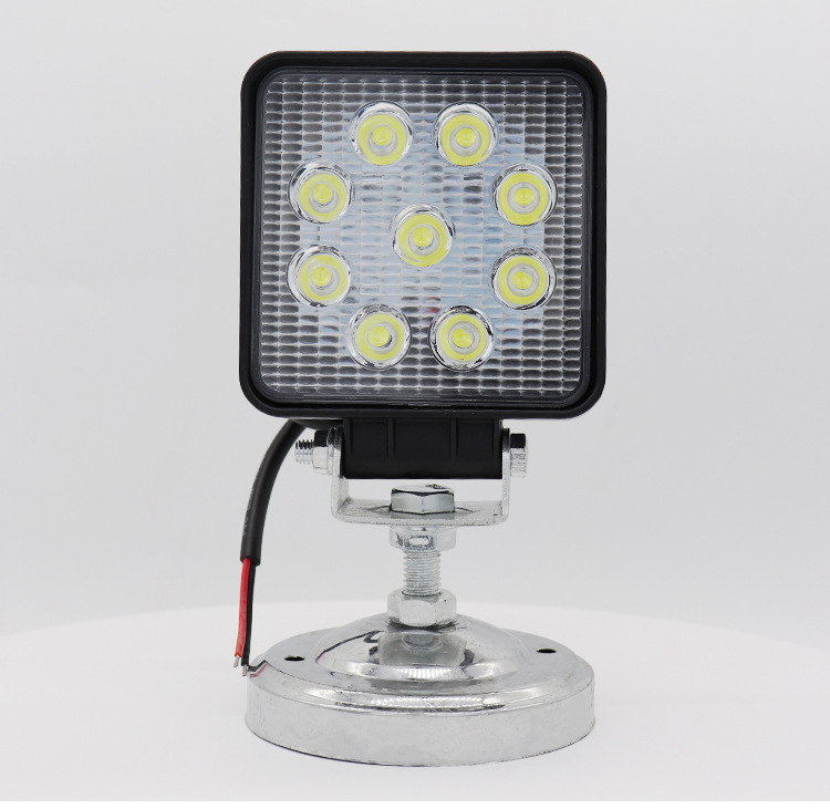 Đèn pha led 12-80V 27W (9 bóng led) dùng cho xe hơi, xe nâng, xe xúc