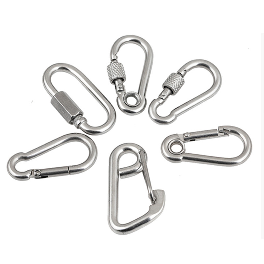 Móc lò xo QUẢ BẦU chốt khóa an toàn bằng thép carbon mạ kẽm leo ​​núi