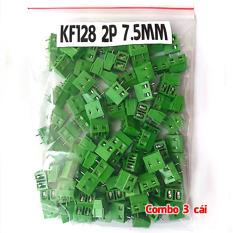 Combo 3 giắc nối dây nguồn domino KF126 KF128 KF301 vặn vít cố định