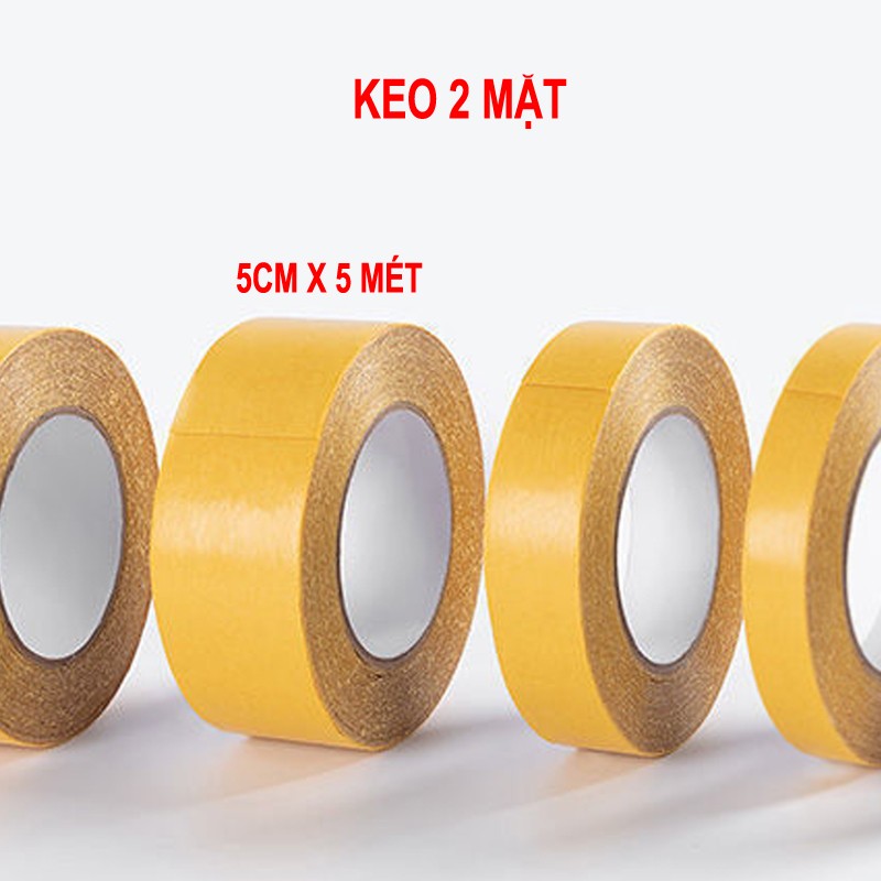 Băng keo SỢI THỦY TINH 2 mặt siêu bền - băng keo lưới 2 mặt dán thảm
