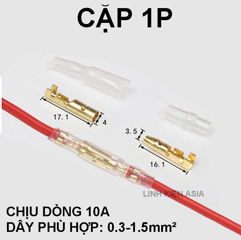 Hộp 20 cặp/ 30 cặp/ 40 cặp giắc cắm đầu đạn có vỏ bọc cao su bảo vệ