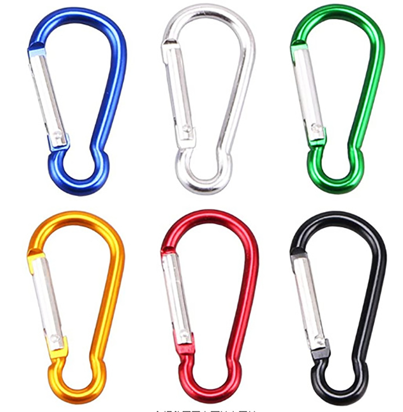 Móc khóa lò xo hợp kim nhôm treo đồ tiện dụng dài 46,5mm (màu ngẫu nhiên)