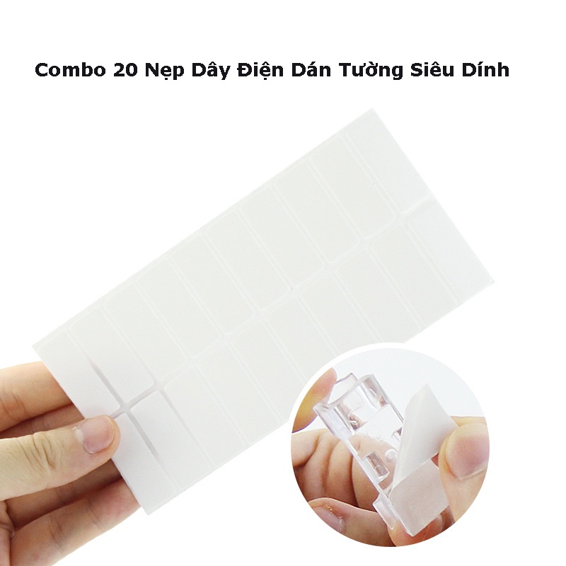 Combo 20 Nẹp Dây Điện Dán Tường Siêu Dính