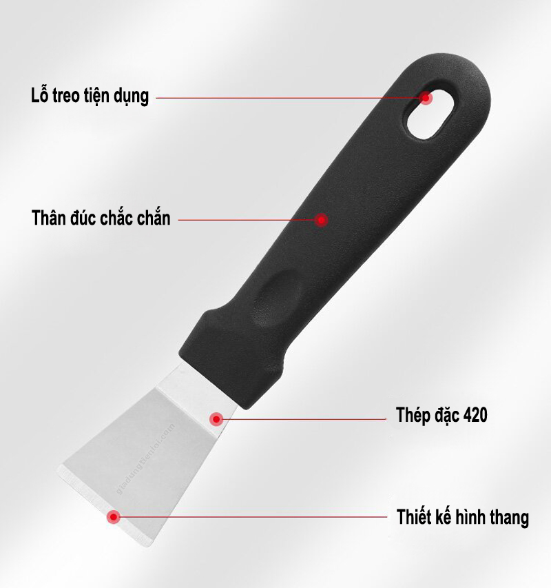 Xẻng cạo vệ sinh mặt bàn bếp, bếp ga, dao cạo tủ lạnh, rã đông, cạo vết bẩn trên sàn