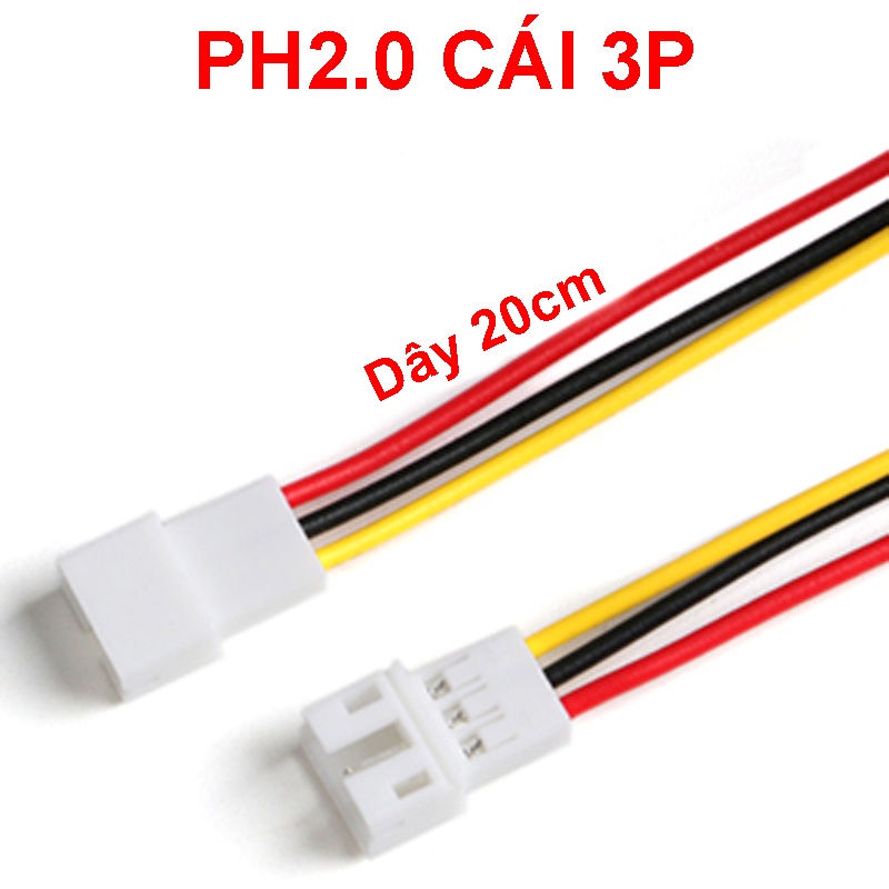 Cáp điện tử PH2.0 2P 3P - dây dài 20CM