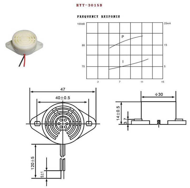 Kèn/ còi SFM-27 phát ra âm thanh ngắt quãng / liên tục phi 30mm điện áp rộng 3-24V