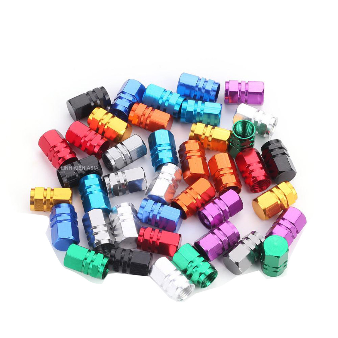 Combo 4 nắp bảo vệ trang trí van ô tô xe hơi hợp kim nhôm