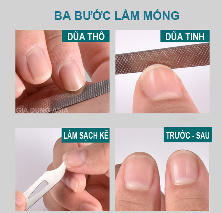 Dụng cụ làm móng, dũa móng tay bằng lưới thép vảy cá không gỉ hai mặt