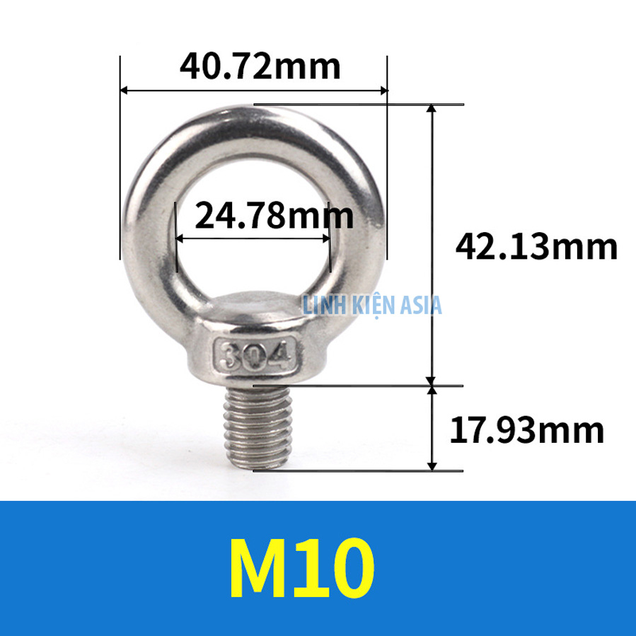 Bulong mắt tròn treo cẩu thanh trượt thép không gỉ 304