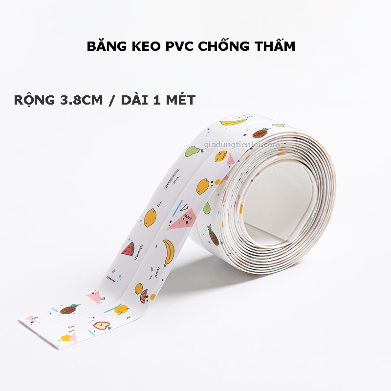 Băng keo PVC rộng 3.8CM chống thấm và chống nấm mốc nhà bếp