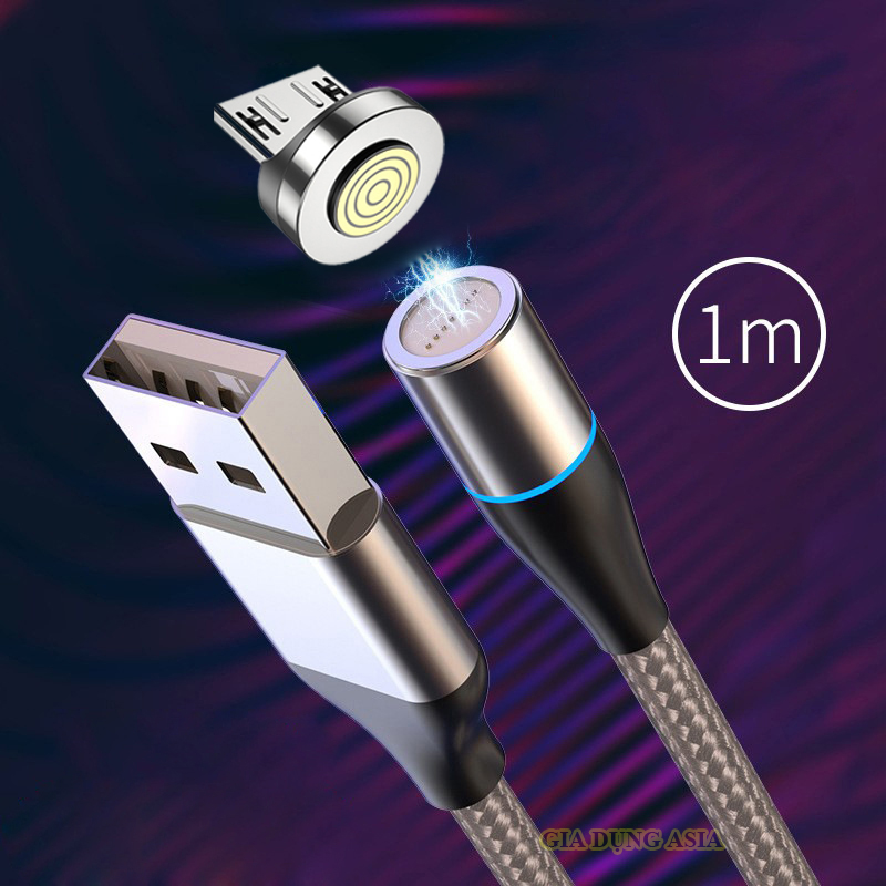Cáp dữ liệu 7 lõi - sạc nhanh 3A - dây nam châm kết nối điện thoại