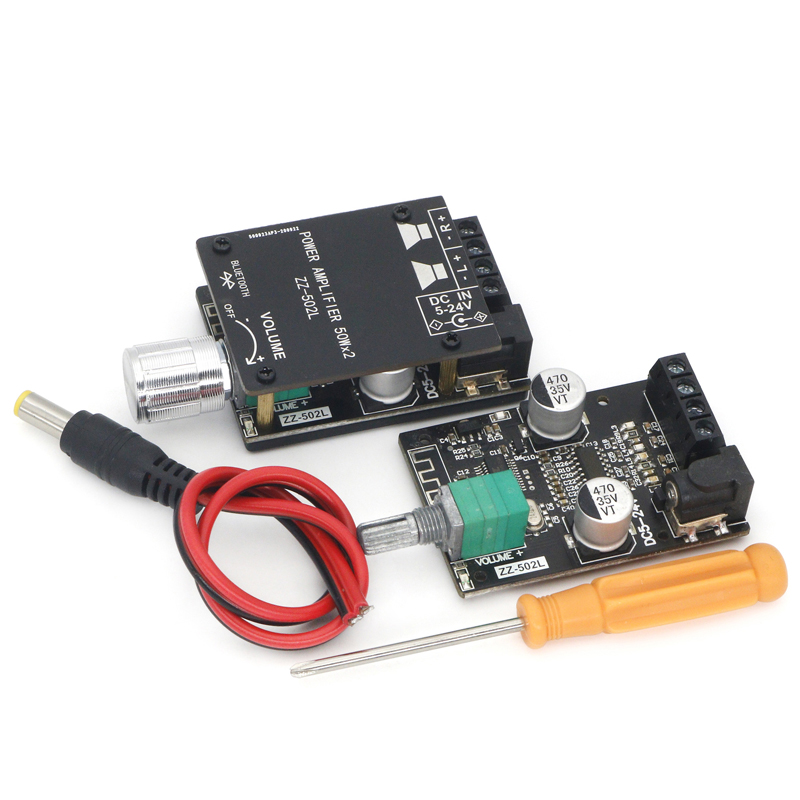 Mạch khuếch đại công suất kỹ thuật số Bluetooth 50Wx2 (núm điều chỉnh âm lượng có công tắc)